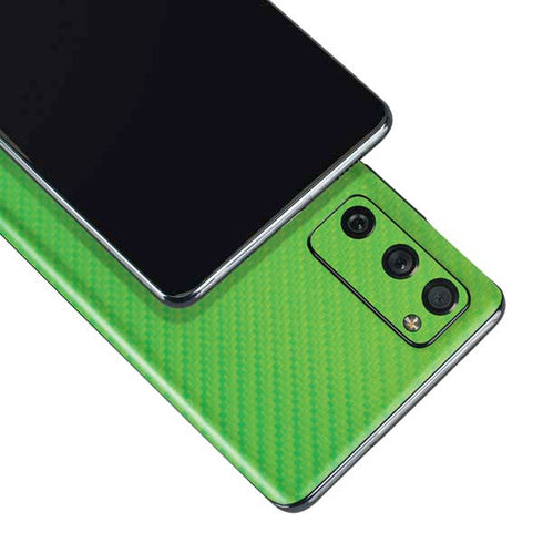 Green Carbon Fiber Specialty Material Galaxy S20 Fan Edition Skin